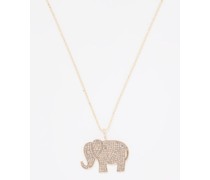 Elephant Xl Diamond & 14kt Gold Necklace