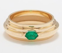Staircase Emerald & 18kt Gold Ring