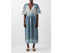 Sumba Floral-print Cotton-khadi Dress