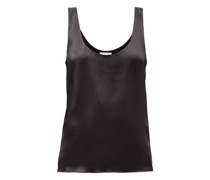 Scoop-neck Silk-crepe Satin Tank Top