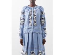 Kristinka Embroidered-linen Blouse