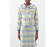 Check Sequinned-cotton Jacket
