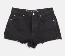 Tahiti Frayed-hem Organic Cotton Denim Shorts