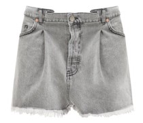 Fold Raw-hem Denim Shorts