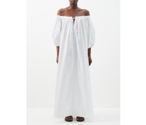 Off-the-shoulder Broderie Anglaise Maxi Dress