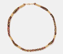 Rathi Link Braided-cotton & 18kt Gold Necklace