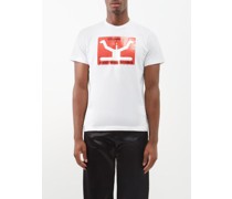 Power-print Cotton-jersey T-shirt
