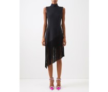 Fringed Crepe Dress