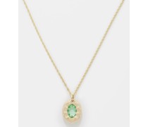 Mirror Sapphire & 9kt Gold Necklace