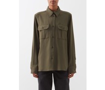 Pocket-front Wool-blend Shirt
