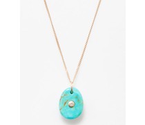 Orso No.1 Diamond, Turquoise & 9kt Gold Necklace