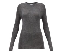 Crew-neck Fine-rib Merino Wool Sweater