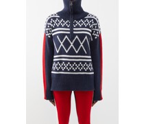 Setesdal Patterned Zipped Merino-blend Sweater