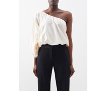 Florencia Asymmetric Cotton-blend Top