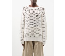 Fex Open-work Organic-cashmere Sweater