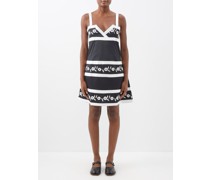 Lila Embroidered Taffeta Dress