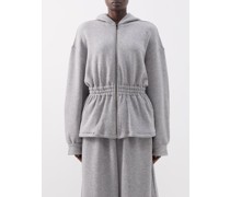 Shirred Waist Cotton And Cashmere Hoodie
