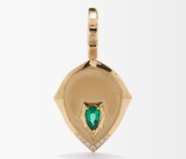 Envoy Diamond, Emerald & 18kt Gold Charm