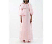 Robe de soirée en taffetas à naud Victoria