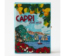 Capri Embroidered Book Clutch Bag