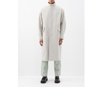 Flap-pocket Cotton-blend Overcoat