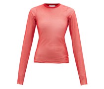 Logo-print Modal And Cotton-mesh Top