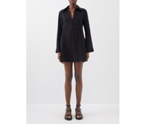 Tabitha Spread-collar Linen Mini Dress