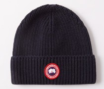 Arctic Disc Toque Ribbed Wool Beanie Hat
