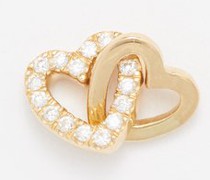 Linked Hearts Diamond & 18kt Gold Charm