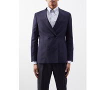 Leon Double-breasted Wool Suit Jacket