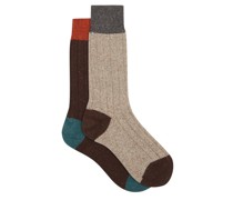 Pack Of Two Thornham Ribbed Socks