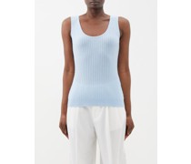 Caribbean Ribbed Cashmere Tank Top