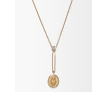 Fantasy Owl Diamond & 14kt Gold Necklace