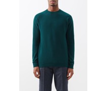 Crew-neck Raglan-sleeve Wool Sweater