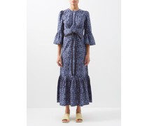 Luna Geometric-print Organic Cotton-voile Dress