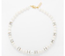 Pearl And Crystal Choker