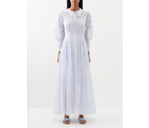 Zoe Floral-print Cotton-voile Maxi Shirt Dress