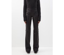 Pantalon droit en cuir Gaston