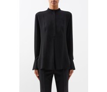 Tuxedo Silk Blouse