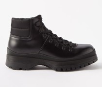 Brixxen Logo-embossed Leather Boots
