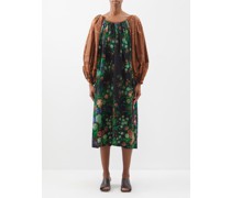 Robe en laine et soie vintage à manches raglan