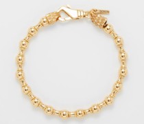 Beaded 24kt Gold-plated Bracelet