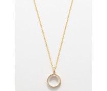 Round Medium 14kt Gold Locket Necklace