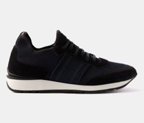 Suede And Mesh Trainers