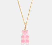 Nostalgia Bear Crystal & 18kt Gold-plated Necklace