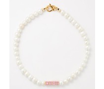 Say Something Pearl & 14kt Gold-plated Necklace