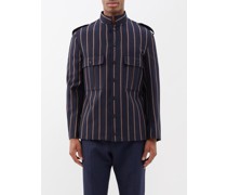 Newton Pinstripe Wool Overshirt