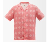 Spot-print Linen-voile Shirt