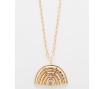 Marianne Rainbow Sapphire & 18kt Gold Necklace