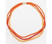 Fire Opal & 18kt Gold Necklace